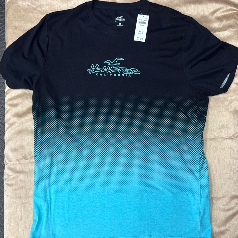 Hollister Black and Blue Ombre Tee